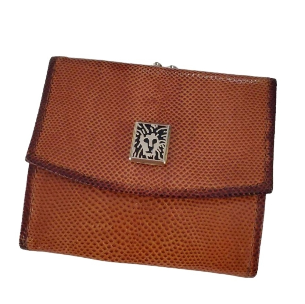 Vintage Anne Klein By St. Thomas Trifold Leather Wallet